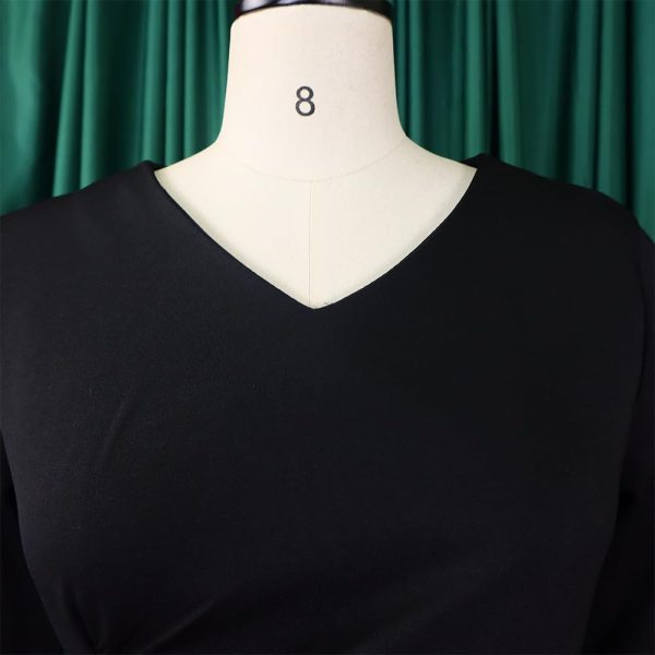 New ruffled V-neck top and pants two-piece set