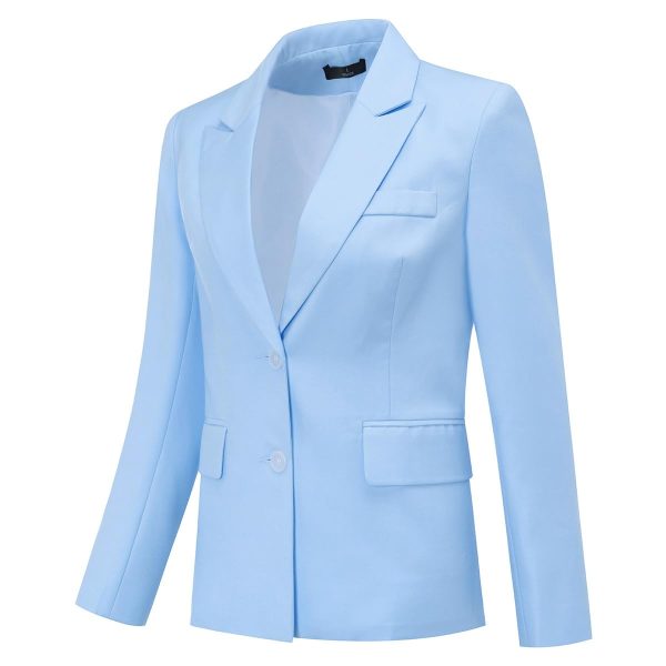 Women's 2 Piece Office Work Suit Set One Button Blazer and Pants