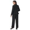 Women's Suit Outfits Set 2 Piece Ruffle Blazer with Pants Suit Set Long Sleeve Business Casual