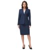 Women's Business Skirt Suit Set 2 Piece Office Outfits Notched Lapel Blazer and Pencil Skirt