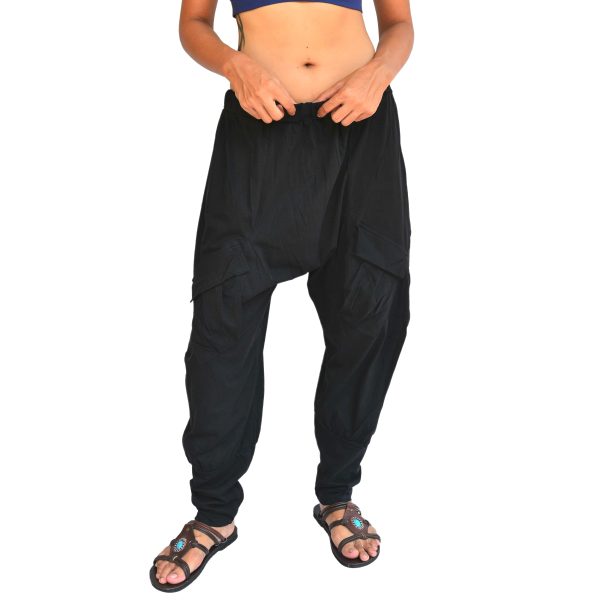 Casual Lounge Pants Yoga Harem Trousers Men Women 2 Pockets