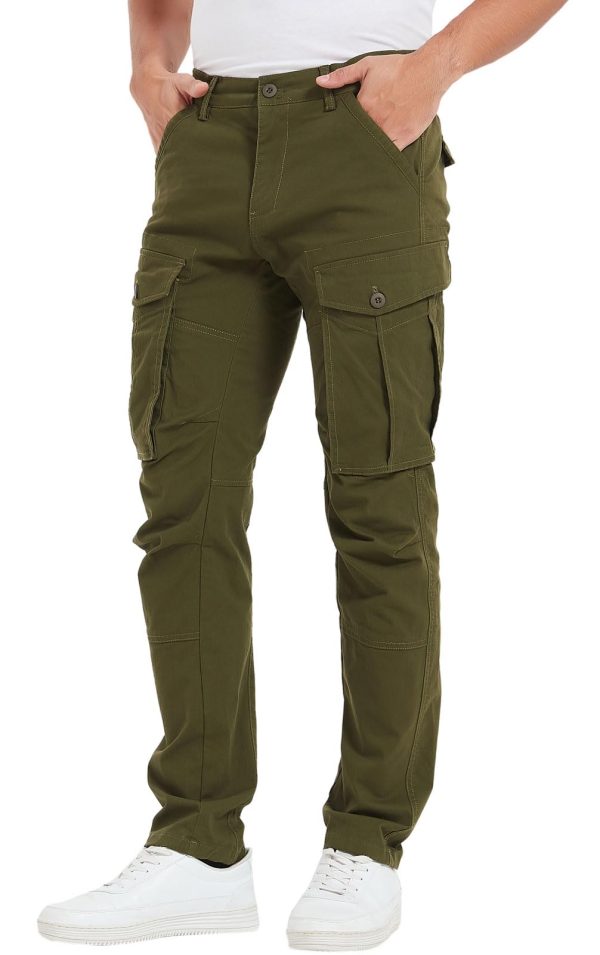 Men's Cargo Pants Slim Fit with Articulated Knees