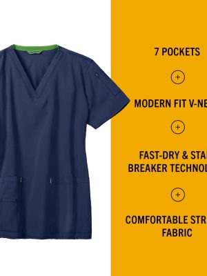 Women's Cross-Flex Media Scrub Top