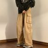 618cnh1jceL.jpg Gothic Baggy Cargo Pants with Pockets for Women Men Harajuku Casual Joggers Outdoor Loose Trousers Y2K Streetwear