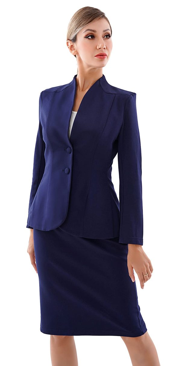 Women's Formal Office Business Work Jacket Skirt Suit Set