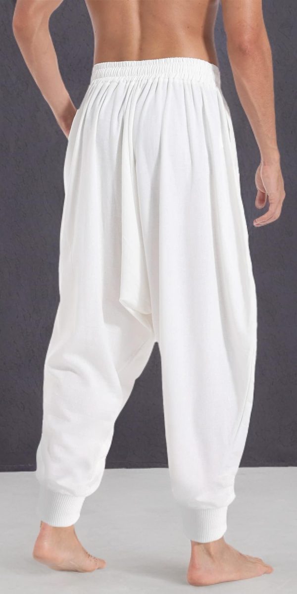 Men's Drawstring Aladdin Hippie Harem Pants Loose Drop Crotch Trousers