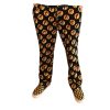 Black Printed Pajama Pant Sleepwear for Adults, Men and Women (Small)