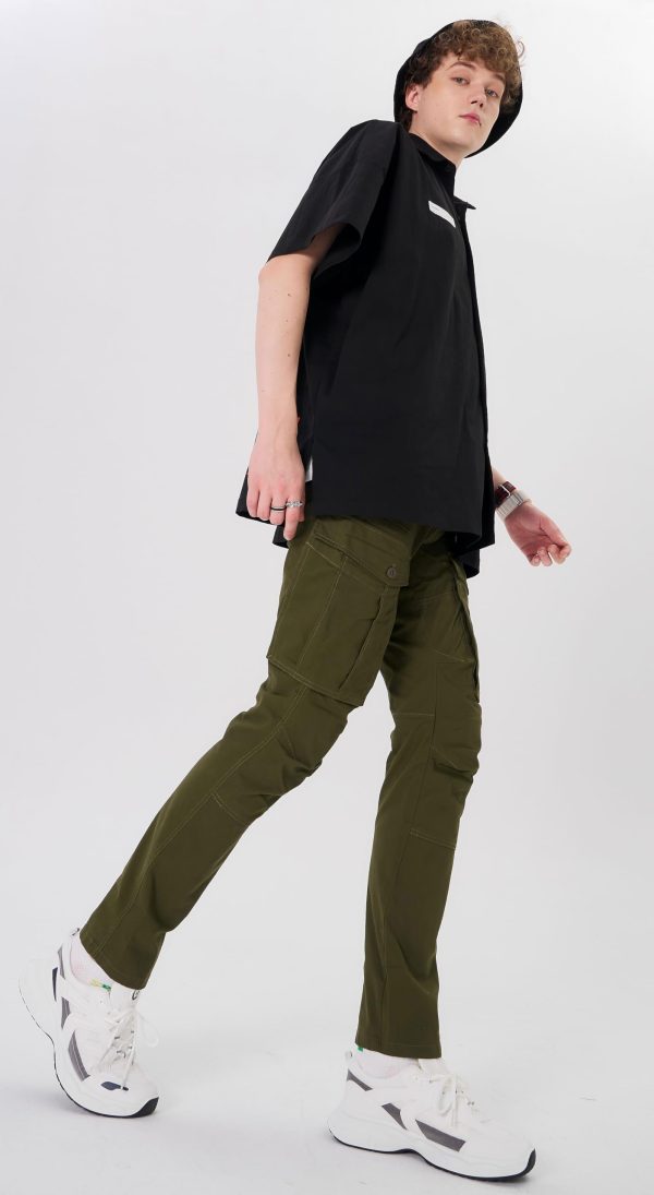 Men's Cargo Pants Slim Fit with Articulated Knees