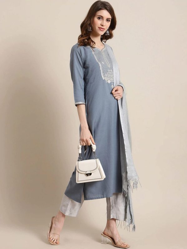 kurti set for women with dupatta party wear indian style kurta set for women