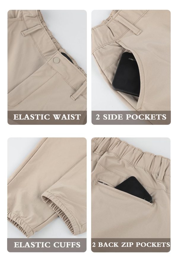 Men's 4-Way Stretch Slim Tapered Fit Golf Joggers - 28" Inseam Nylon