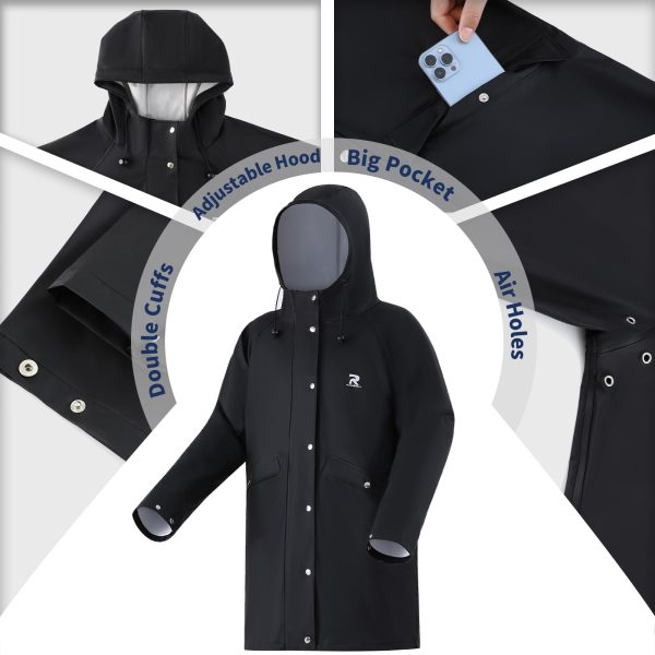 Rain Suits for Men Women Waterproof Heavy Duty Rain Gear Long Rain Jacket Coat & Pants
