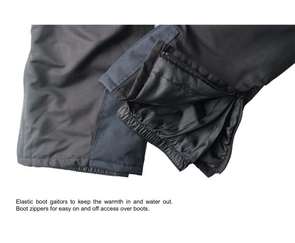 Insulated Snow Pants Zipper Pockets Skiing Snowboarding 100% Waterproof Breathable Taped Seam 10000mm/3000gm