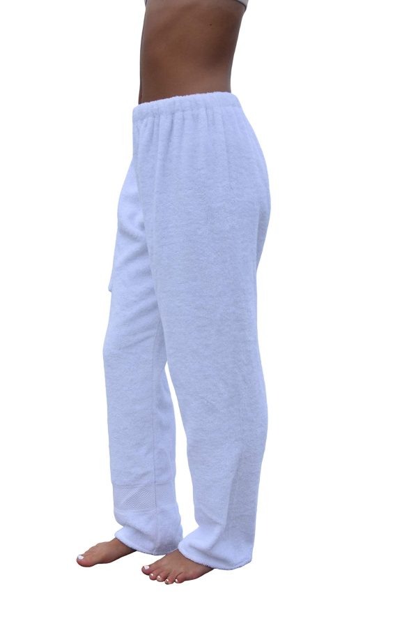Co. Towel Pants for Swimmers – Cotton Terry Towel Pants – Beach Coverup – Resort Wear – Swim wear