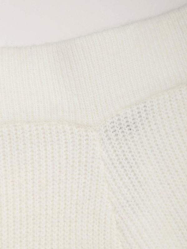 Lounge Pants Women Wide Leg Mid Waist Ribbed Knit Pants Casual Solid Warm Wool-Blend Sweatpants Fall Winter