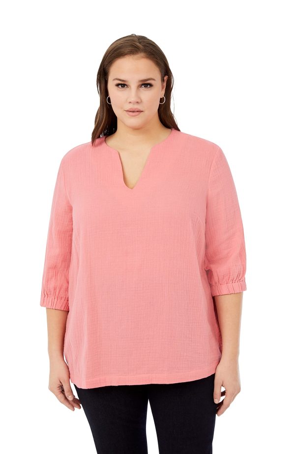 Women's Evie 3/4 Sleeve Gauze Blouse