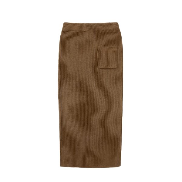 Women's Turtleneck 2 Piece Outfits Ribbed Knit Sweater Midi Pencil Skirt Set