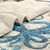 Comforter Set Queen Size, Octopus Beach 7 Pcs Bedding for Kids and Adults, Summer Sea Animal Bed Sheet Sets with Fitted Sheet 2
