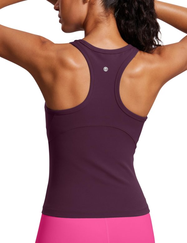 Butterluxe Womens Racerback Workout Tank Tops High Neck Sleeveless Camisole Athletic Gym Shirts