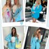 71mY-b7oMEL.jpg Women's 2 Piece Open Front Long Sleeve Blazer and Solid Short Pants Suit Sets