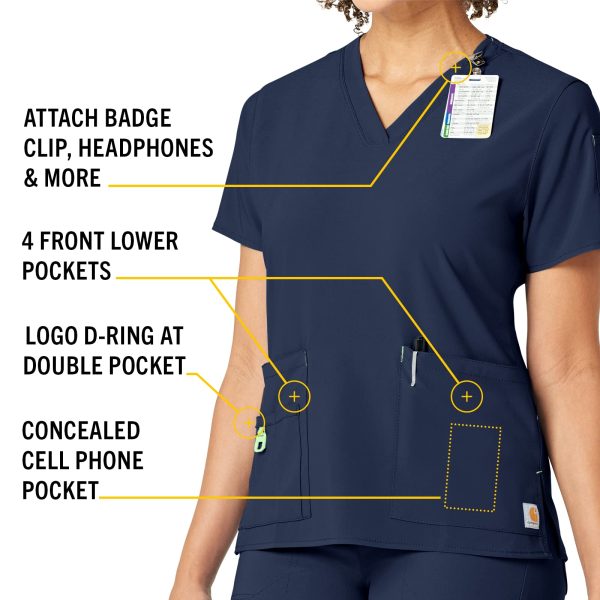 Women's Cross-Flex Media Scrub Top