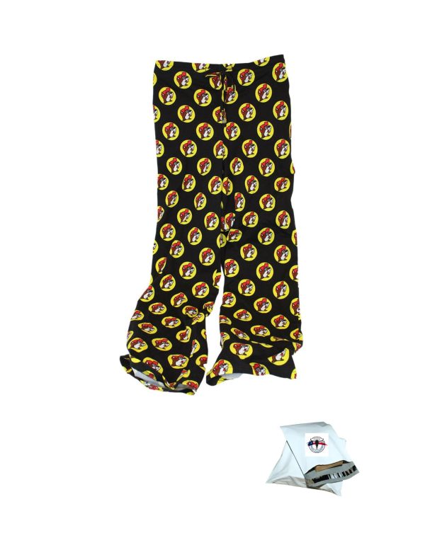 Black Printed Pajama Pant Sleepwear for Adults, Men and Women (Small)