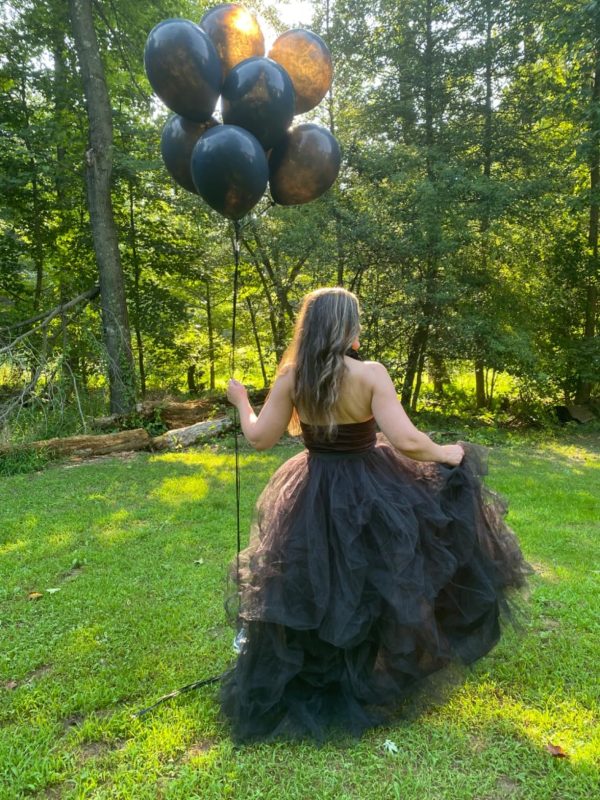 Wedding Planning Women's Long Maxi Tulle Special Occasion Bustle Night Out Black Skirt