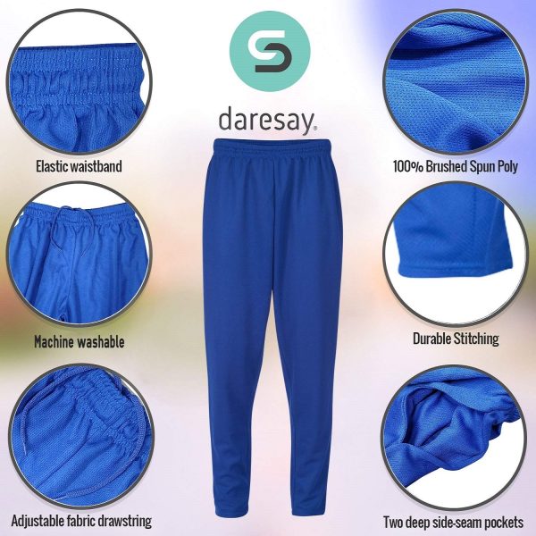 3 Pack: Mens Athletic Pants with Pockets, Mens Sweatpants, Mens Joggers with Pockets (Up to 3XL)