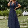 81JgYMqaiqL.jpg Simplee Women's Boho Floral Maxi Dress Flowy Casual V Neck Short Sleeve Wedding Guest Holiday Beach Long Dress