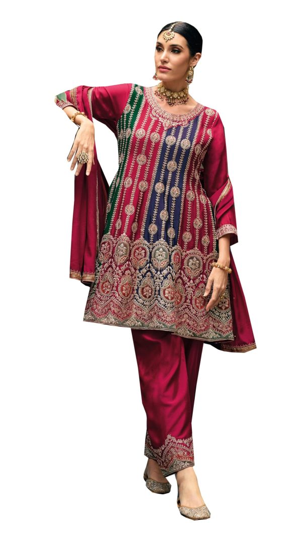 Ready to wear indian Pakistani embroidered pamplin style salwar kameez for Women 2704