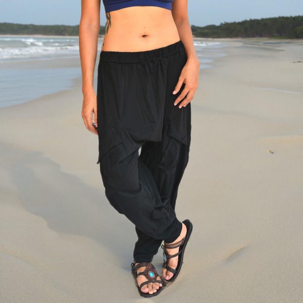 Casual Lounge Pants Yoga Harem Trousers Men Women 2 Pockets