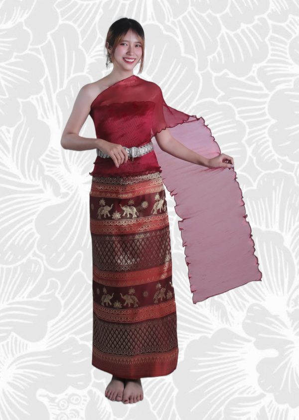 Brand Traditional Thailand Luxurious Silk Wrap Skirt Thai Formal Sarong