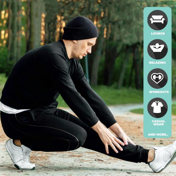 3 Pack: Mens Athletic Pants with Pockets, Mens Sweatpants, Mens Joggers with Pockets (Up to 3XL)