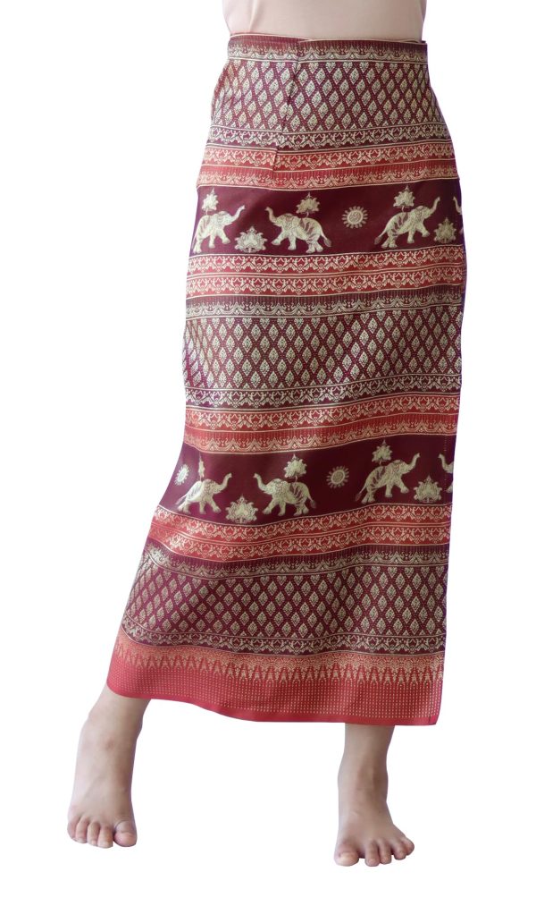 Brand Traditional Thailand Luxurious Silk Wrap Skirt Thai Formal Sarong