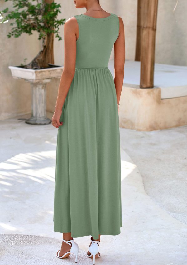 81ZxUnlbBDL.jpg Women's Summer Bodycon Maxi Dress 2025 Sleeveless Ruffle Mermaid Cocktail Wedding Guest Formal Long Dresses