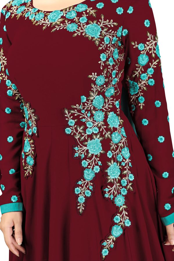 Women's Georgette Embroidery Anarkali Suit Set Stitched