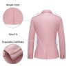 91PFjfxXylL.jpg Women's Suit 2 Piece Set Buiness Pants Suit for Women Pinstripe Houndstooth Blazer