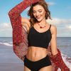 91nGWuBRGL.jpg Women's Bikini Top V Neck Adjustable Spaghetti Straps Swimsuit Padded Athletic Bathing Suit