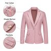 91tjseKloKL.jpg Women's Suit 2 Piece Set Buiness Pants Suit for Women Pinstripe Houndstooth Blazer