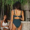 Womens One Piece Swimsuit Tummy Control Bathing Suit Sexy Deep V Neck Cheeky High Cut Swimwear
